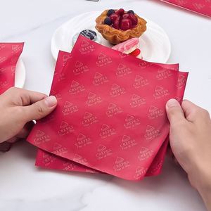 Custom Packing <b>Paper</b> Printed logo <b>Wrapping</b> <b>Paper</b> Greaseproof Disposable Oil Proof Liner <b>Paper</b> for Bakery Snack Hamburger - Product Image 3