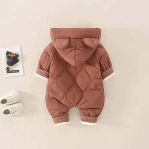 Baby <b>Toddler</b> Girls Boys Clothes Unisex Cute Bunny Long Sleeves Button Romper Baby <b>Snowsuit</b> Fleece Onesie - Product Image 1