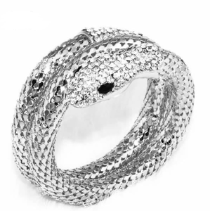 Bracciale a Polsino con Motivo <span class=keywords><strong>Serpente</strong></span> in Stile Punk, Nuovo Arrivo all'Ingrosso, per Uomo e Donna, Bracciali Dorati. - Product Image 2