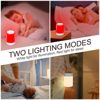 670nm lumière rouge veilleuse pour la thérapie du sommeil vue Dimmable veilleuse rouge contrôle tactile dormir pépinière chambre tout-petits