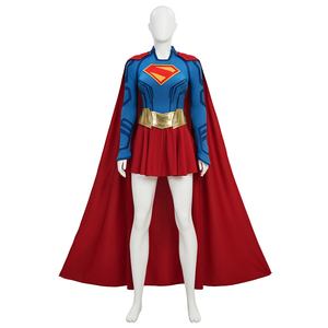 Nuevo <span class=keywords><strong>Disfraz</strong></span> de Super Girl Deluxe para TV y Cine con Cubrecalzados y Capa para Halloween - Product Image 4