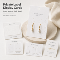 Cartes porte-bijoux personnalisées multi-formes, cartes en papier pressé pour fournitures d'entreprise de bijoux faits main