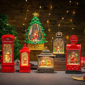 2025 New Hot Christmas Retro Oil Lamp Portable LED Battery Powered Hanging Kerosene Lamp Party Gift Christmas Decoration - Product Image 1