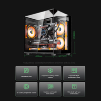 High Quality Tempered Glass Gaming PC Case ITX MATX Computer Case Support 330mm GPU 240mm Radiator Top I/O USB3.0 USB2.0