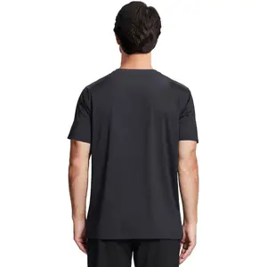 Custom US Size Nylon Rayon Spandex Mens T Shirt Moisture Wicking Short Lightweight Casual Crewneck Golf Tee Shirts For Men