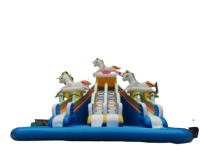 Équipement de parc aquatique de qualité commerciale, grand toboggan de piscine gonflable, piscine pour enfants à vendre