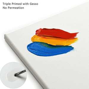 Wholesale Fine Art Supplies Custom Size 100% Pure Cotton Triple Primed Blank Artist Stretched <b>Framed</b> Canvas <b>for</b> Painting - Product Image 2