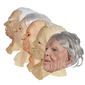 Nouveaux masques de fête d'Halloween 2025 en ligne, couvre-chefs réalistes en <span class=keywords><strong>latex</strong></span> pour les aînés, très populaires à l'international pour le carnaval - Product Image 5