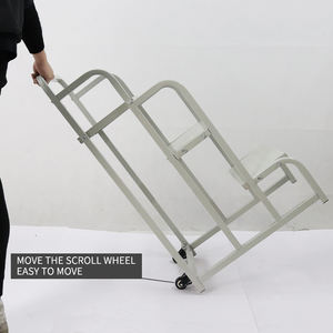 जिगोंग गोदाम स्टील सुरक्षा सीढ़ी रोलिंग मोबाइल प्लेटफॉर्म 3 भारी-ड्यूटी सीढ़ियां हैंडरेल व्हील/एन131 प्रमाणित हॉट-डुबकी - Product Image 6