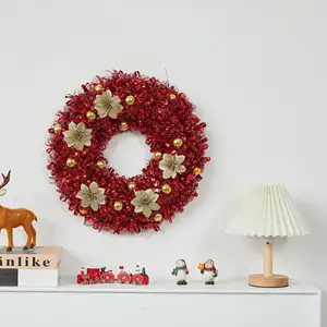 DIY Christmas Wreath Garland 30 40 50 60cm Customizable Holiday Decor For Festive Celebrations