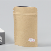 Emballage en papier kraft refermable personnalisé avec fenêtre, sachet debout, sac en papier kraft biodégradable