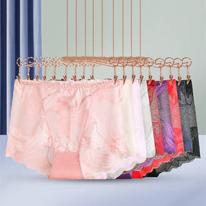 Grosir Kualitas Tinggi Seksi Renda Pertengahan Pinggang Celana Dalam Wanita Berongga Nyaman Bordir Katun Selangkangan Pakaian Dalam Celana - Product Image 1