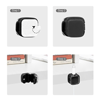 MIXWARES Juego de Clips Adhesivos y Magnéticos para Organización de Cables - Soporte Organizador de Cables de ABS para Escritorio, Pared, Almacenamiento en Sala de Estar