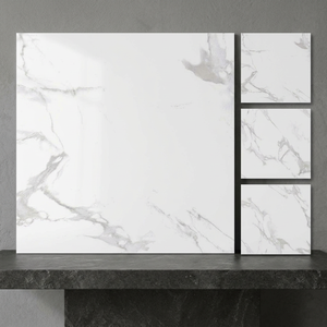 Azulejos de Porcelana con Aspecto de Mármol de Alto Brillo, 600x600mm, 8mm, Pulidos, Diseño Premium para Paredes y Pisos - Product Image 1