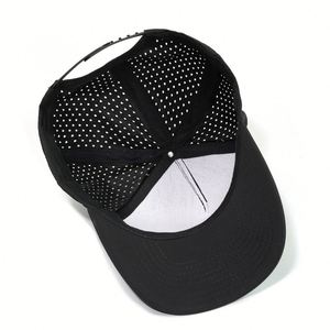 Sunscreen Waterproof Unisex Golf <b>Baseball</b> <b>Cap</b> 5-Panel Sporty Summer 100% Cotton Mesh Fabric Metal Buckle Laser Punched Wholesale - Product Image 3
