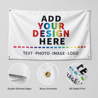 Banderas Personalizadas de Alta Calidad al por Mayor, 100% Poliéster, Impresión de Logotipo Personalizado, 3x5 pies, 90x150 cm, con Logotipo