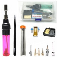 Fer à souder au gaz butane, stylo à souder, chalumeau, torche à souder au gaz, fer à souder sans fil au butane, outils d'extérieur, 14 pièces