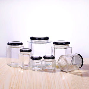 Venta al por Mayor de Frascos de Vidrio Hexagonales Transparentes de 45ml a 730ml para Almacenamiento de Alimentos Sellados, para Miel, Mermelada, Pimienta, Dulces y Galletas - Product Image 2