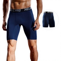 Shorts de sport trois quarts pour homme, solides, à haute élasticité, respirants et à séchage rapide, pour la remise en forme, le basketball et l'entraînement
