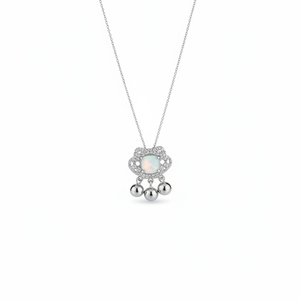 สร้อยคอประดับพลอยเทียมรูปพระจันทร์พร้อมโซ่ขายส่ง - Product Image 2