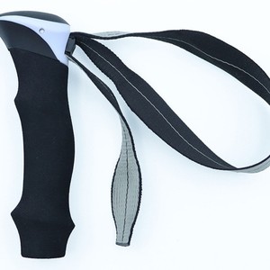 Bâtons de randonnée légers et réglables en 3 sections avec embout en caoutchouc noir pour la randonnée en plein air et l'alpinisme - Product Image 1