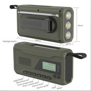 Digital Factory Multifunction DAB FM Radio with Solar Hand Crank Power LCD Display Radio Portable and BT <b>Speaker</b> Outdoor - Product Image 2