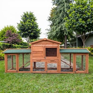 SDR003-D Moderna y Lujosa Jaula Doble de Madera para Conejos, Reptiles, Gallinero Exterior, para Mascotas - Product Image 2