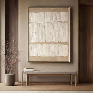 Arte <span class=keywords><strong>de</strong></span> Pared Geométrico Abstracto en Relieve 3D Hecho a Mano sobre Lienzo, Estilo Wabi Sabi, Textura 3D, Naturaleza Muerta para Decoración <span class=keywords><strong>de</strong></span> Sala <span class=keywords><strong>de</strong></span> Estar - Product Image 2