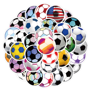 50 pz bandiera USA pallone da <span class=keywords><strong>calcio</strong></span> motivazionale sport colorato cartone animato adesivo di <span class=keywords><strong>calcio</strong></span> - Product Image 1