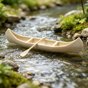 Modelo de canoa de micro-paisaje de arquitectura antigua, adorno decorativo para mesa de arena y jardín, pequeño adorno de escena en <span class=keywords><strong>miniatura</strong></span> - Product Image 3