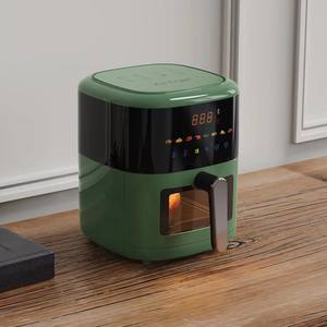 <span class=keywords><strong>Friteuse</strong></span> à air sans huile 4,5 L carrée à écran tactile en <span class=keywords><strong>plastique</strong></span> de luxe électrique pour usage domestique et extérieur avec garantie d'un an - Product Image 4