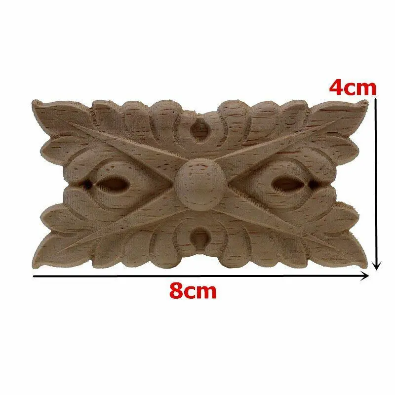 Vintage Carved Wooden Furniture Applique Garden And Home Decoration Accessories Wood Decal