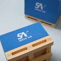 S3307 Bloc-notes promotionnel en bois personnalisé, petit format, auto-adhésif, avec logo sur mesure