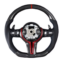 Volant à fond plat en fibre de carbone pour BMW F30 F10 F15 F16 F20 F25 X5 X6 M3 M5