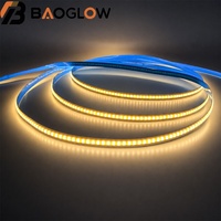 Lampu Strip LED 300LED/M Tanpa Sambungan Tanpa Las 3000K 4000K 6000K PCB 6.5mm DC12V 8W/M Fleksibel COB