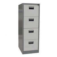 Archivador vertical de acero económico de 4 cajones con cerradura con llave para el hogar, oficina, hotel, escuela, taller