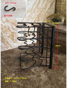 5-layer Bronze Metal Kitchen Pan and <strong>Pot</strong> <strong>Lid</strong> Organizer Rack - Product Image 6