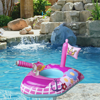 Aufblasbarer Kinder-Schwimmbecken-Schwimmreifen aus umweltfreundlichem PVC-Material, rosa Prinzessinnen-Design, individuelles Logo, für Outdoor-Poolpartys, 35x27