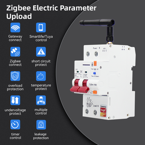 มิเตอร์วัดพลังงานอัจฉริยะ TUYA 2P 4P Zigbee พร้อมระบบตรวจสอบการวัดค่ากิโลวัตต์ชั่วโมง เบรกเกอร์วงจรพร้อมตัวตั้งเวลาและรีเลย์ ป้องกันไฟรั่ว 63A - Product Image 2