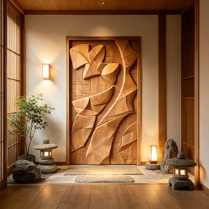 Puertas Pivotantes Interiores de Madera Sólida Resistentes al Agua, Preacabadas y Listas para Instalar para Edificios Comerciales y Residenciales - Product Image 2