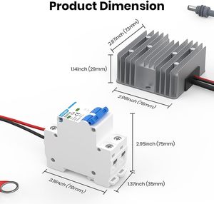 Starlink star3 Starlink güç dönüştürücü 12V için fabrika fiyat 3M devre kesici + dairesel pil terminali ile 57V 3A - Product Image 6