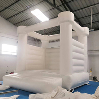 Meilleure vente adulte partie commerciale toboggan blanc gonflable avec piscine à balles océan château de mariage pour fête événement