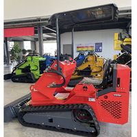 Chargeuse compacte sur chenilles en caoutchouc avec siège conducteur, mini-chargeuse sur chenilles pour la ferme