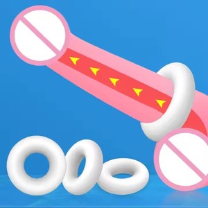 3 Pieces Different Size High <strong>Quality</strong> Elastic Silicone <strong>Penis</strong> Medical Food Grade for Male Delayed Ejaculation Cock Rings Set - Product Image 3