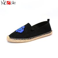 Chaussures Espadrilles unisexes, Espadrilles en broderie imprimée, sandales
