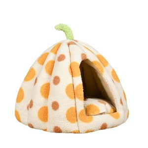 Pumpkin-shaped cat <b>bed</b>, suitable for all seasons, semi-enclosed, cat villa, removable and washable, warm in winter, pet <b>bed</b>. - Product Image 3