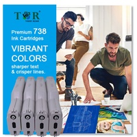 Cartouches d'encre compatibles HP 738 pour imprimante grand format HP DesignJet T850 Cartouches d'encre 130ml 300 738