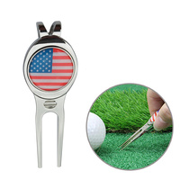 Outil de réparation de divots de golf magnétique 3-en-1 en alliage de zinc avec logo personnalisé, clip pour chapeau et marqueur de balle, durable, pour hommes et femmes, cadeau de golf