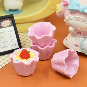 Mô Phỏng <span class=keywords><strong>Ice</strong></span> <span class=keywords><strong>Cream</strong></span> Cup Hoa Khay <span class=keywords><strong>Mini</strong></span> Món Tráng Miệng Cho Tự Làm Kem Keo Thực Phẩm Chơi Hàng Ngày Làm Tay Chất Liệu Phụ Kiện - Product Image 3