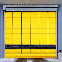 Portes rapides électriques durables à empilage rapide, à réduction de bruit, en PVC et acier inoxydable, pour supermarchés, usines et sous-sols